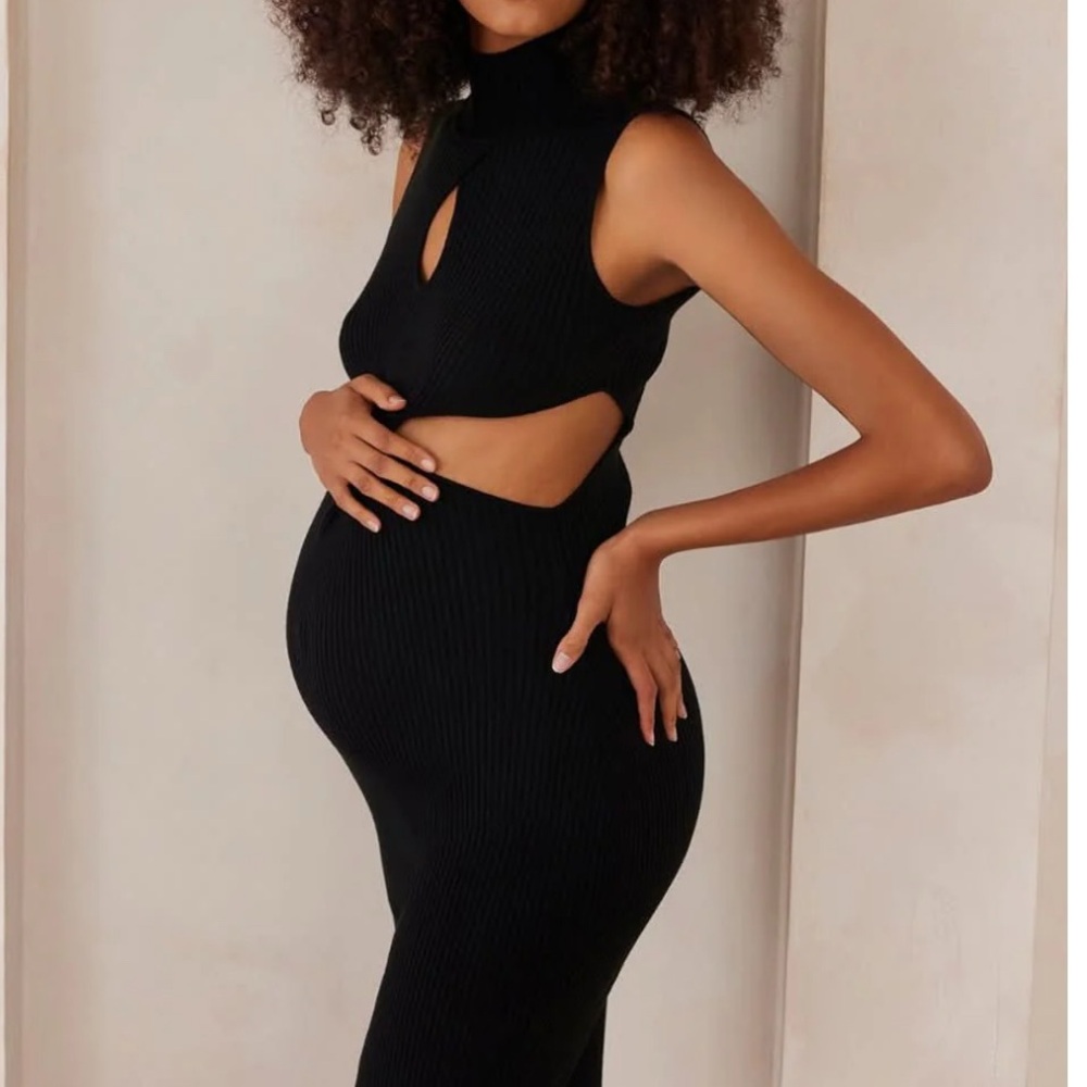 Bumpsuit Tan Ribbed Midi Dress